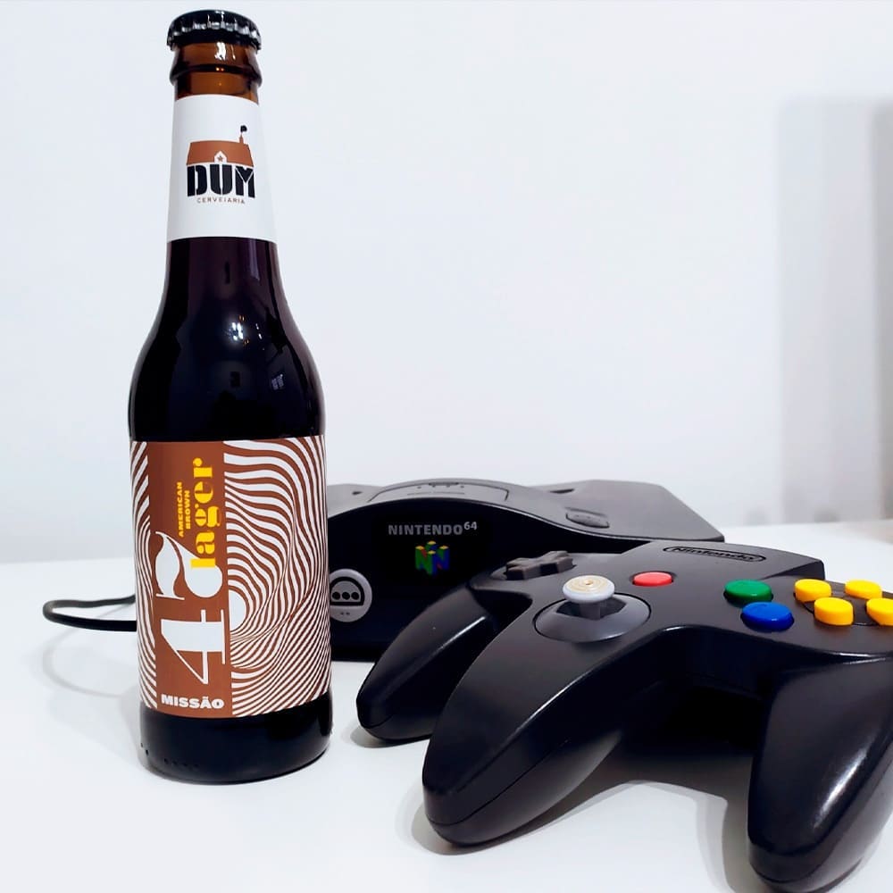 Missão 47 Lager da Dum Cervejaria com Nintendo 64