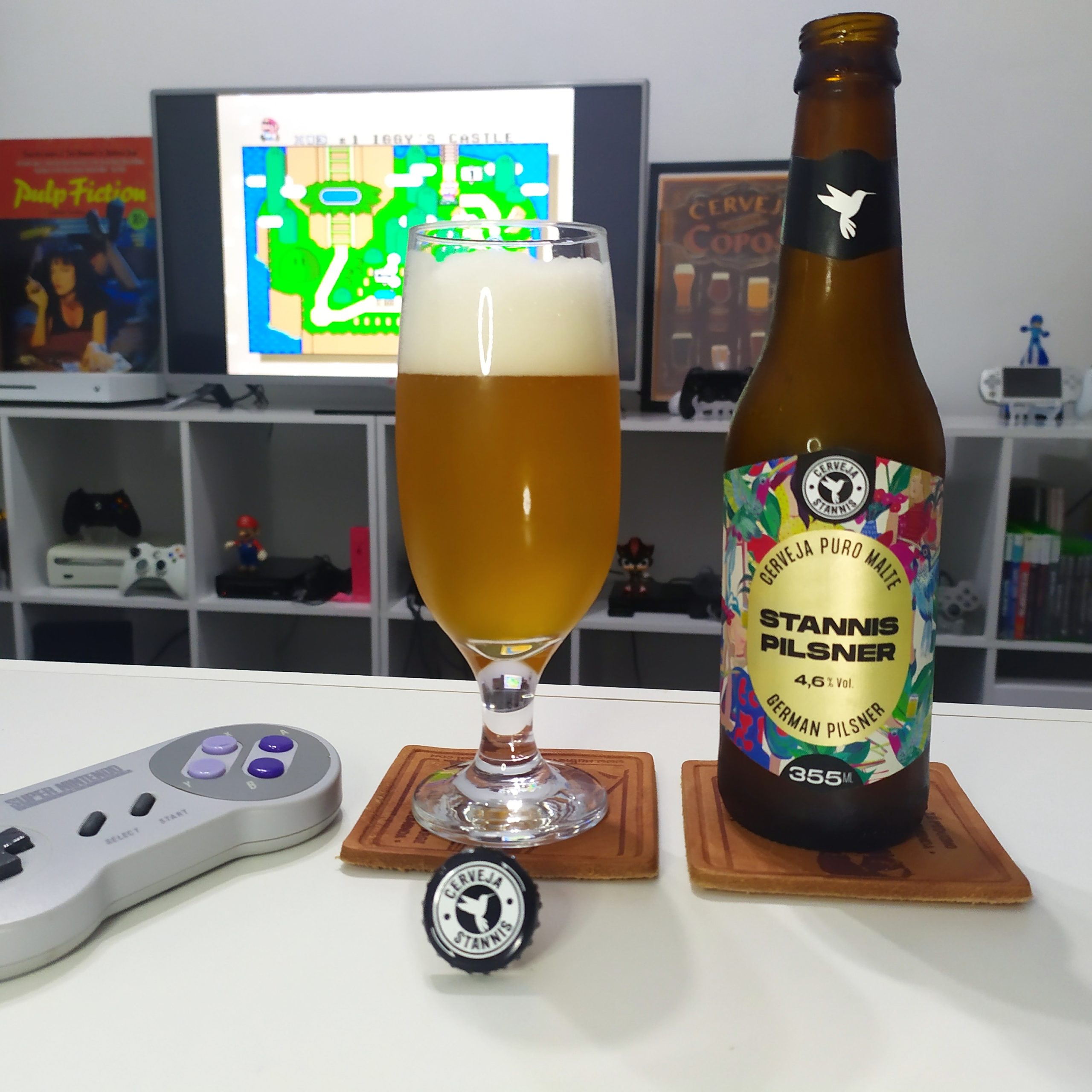 Uma cerveja para todos, a Stannis Pilsner com Super Mario World