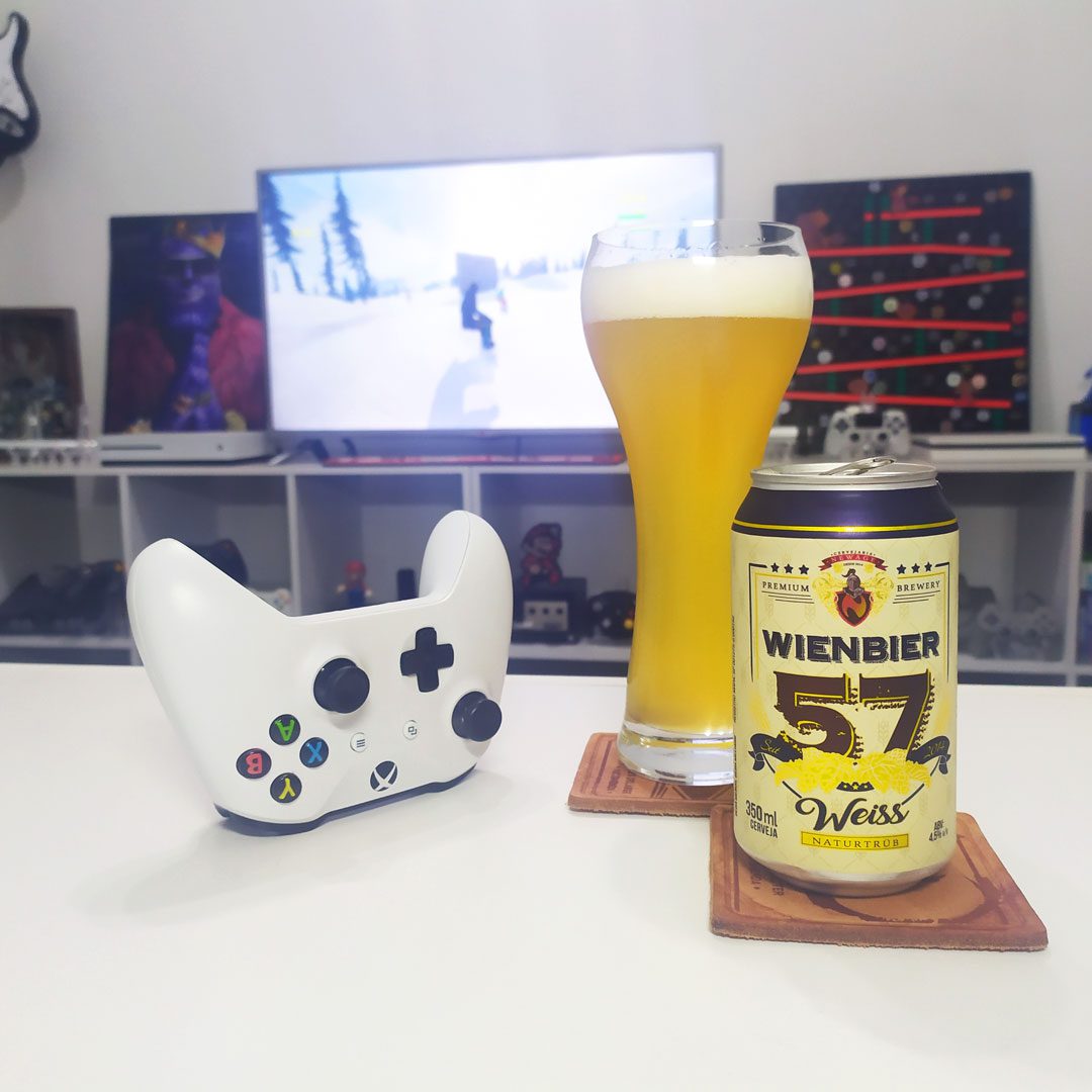 Shredders, um game de snowboarding, com a Weiss da Wienbier