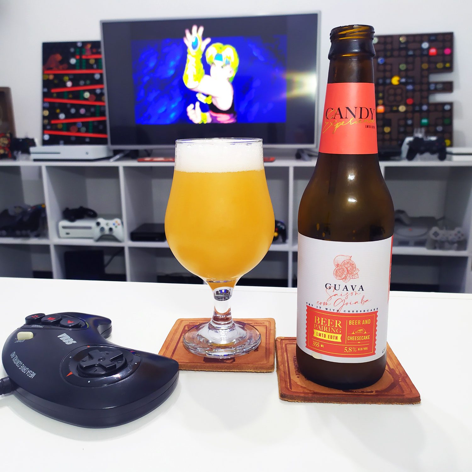 Guava Saison com Goiaba do Clube do Malte com Beyond Oasis no Mega Drive