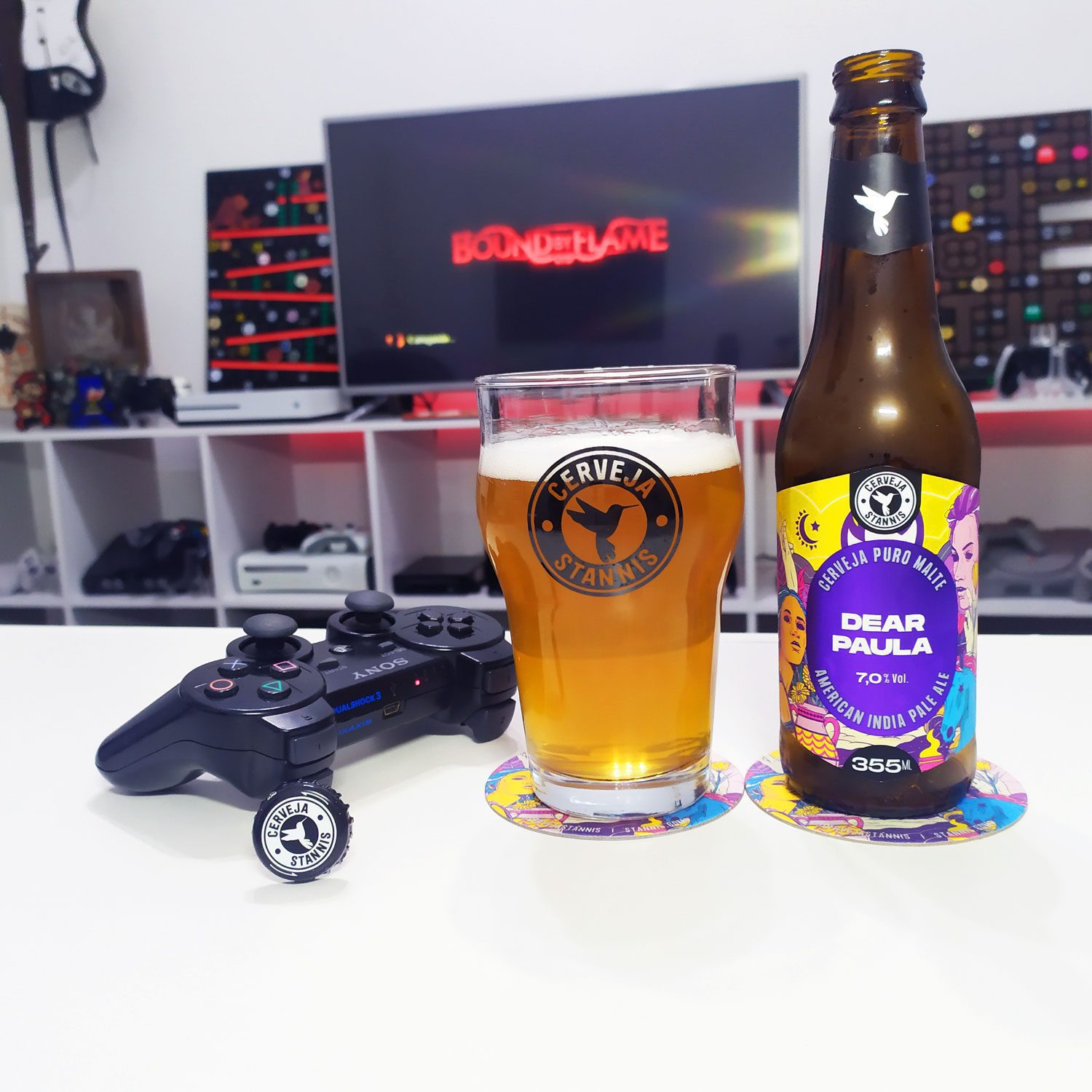 Bound by Flame no PS3 com a IPA Dear Paula da cervejaria Stannis