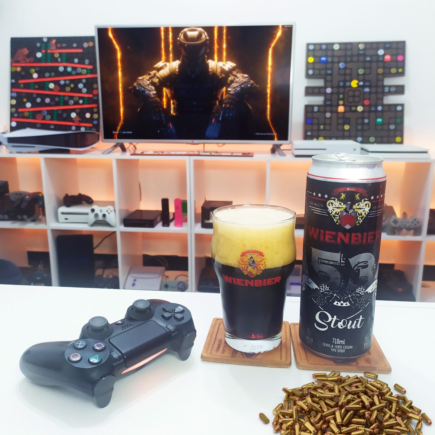 Call of Duty: Black Ops III no PS4 e provando a Stout da cervejaria Wienbier