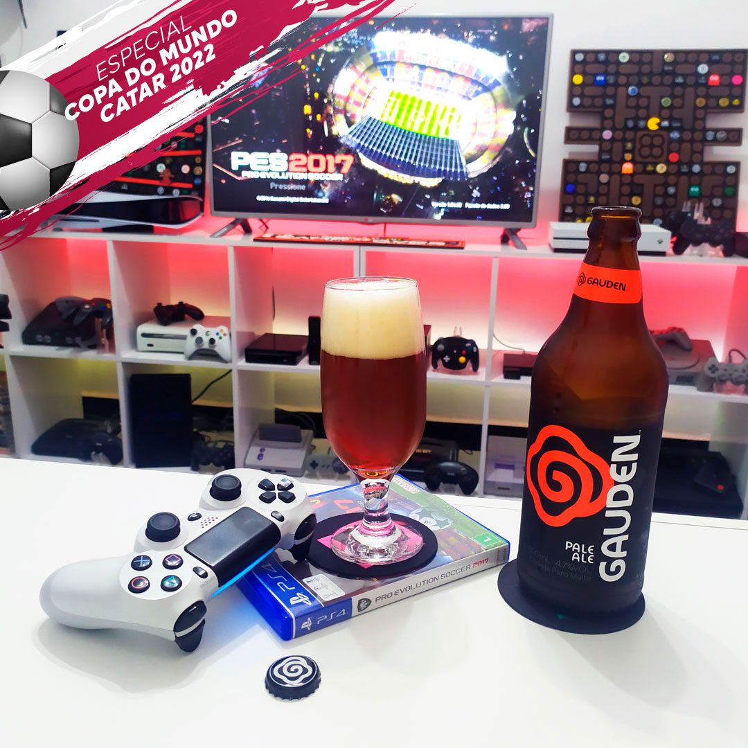 PES 2017 no PS4 e provando a Pale Ale da cervejaria Gauden