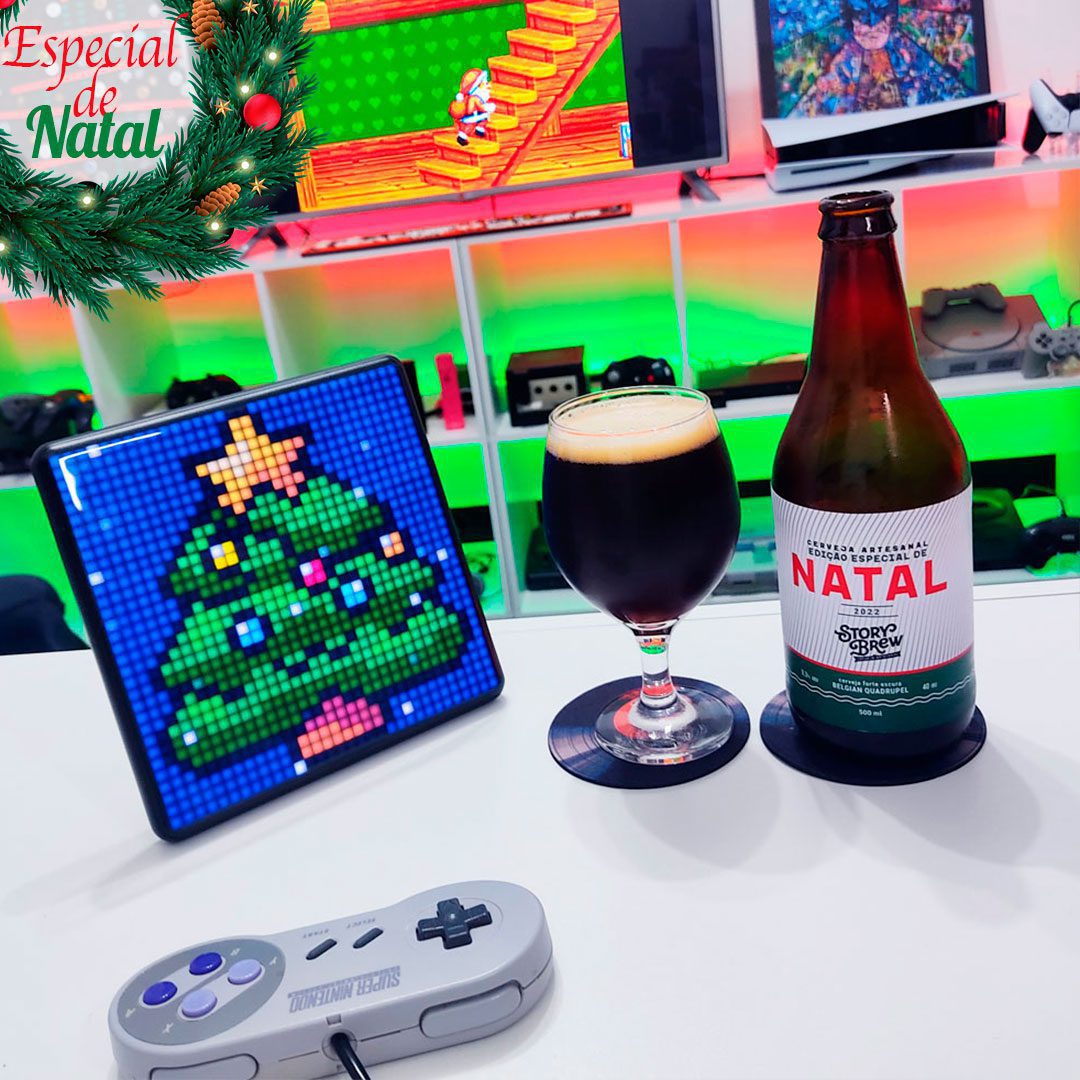 Story Brew Belgian Quadrupel com Daze Before Christmas no SNES