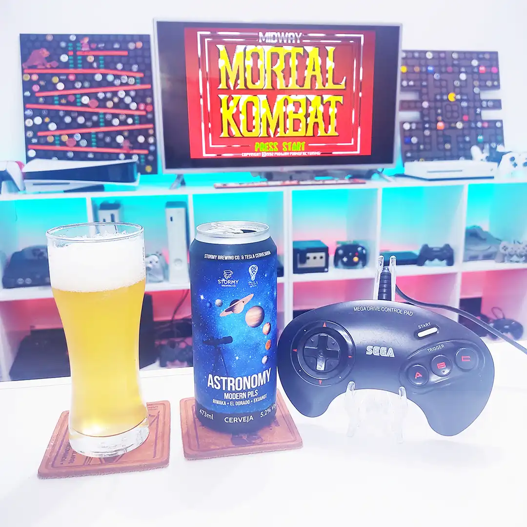 Brindando ao anúncio do novo Mortal Kombat com a Astronomy da Stormy e Tesla