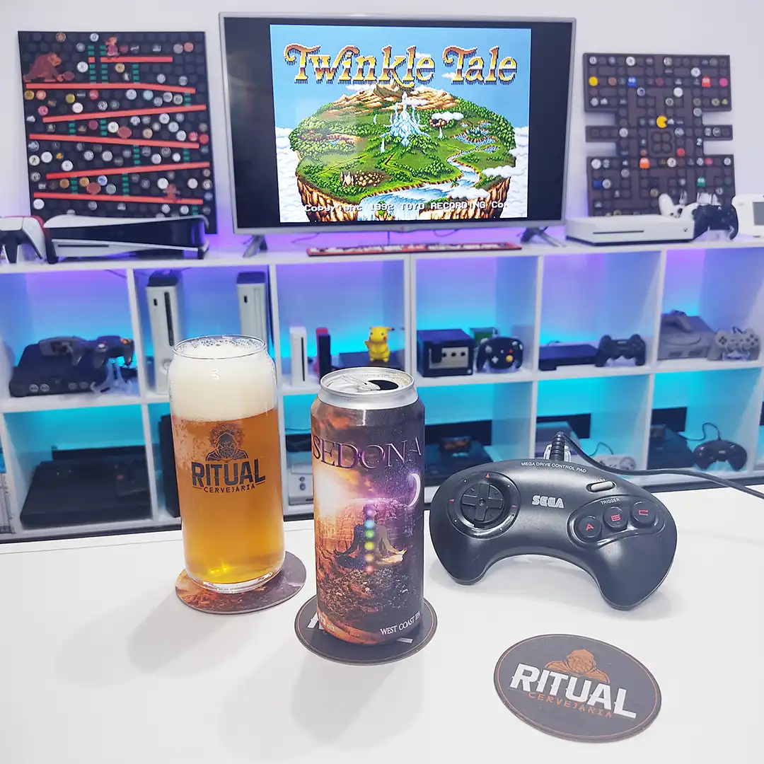 A West Coast IPA, Sedona, da Ritual Cervejaria com Twinkle Tale no Mega Drive