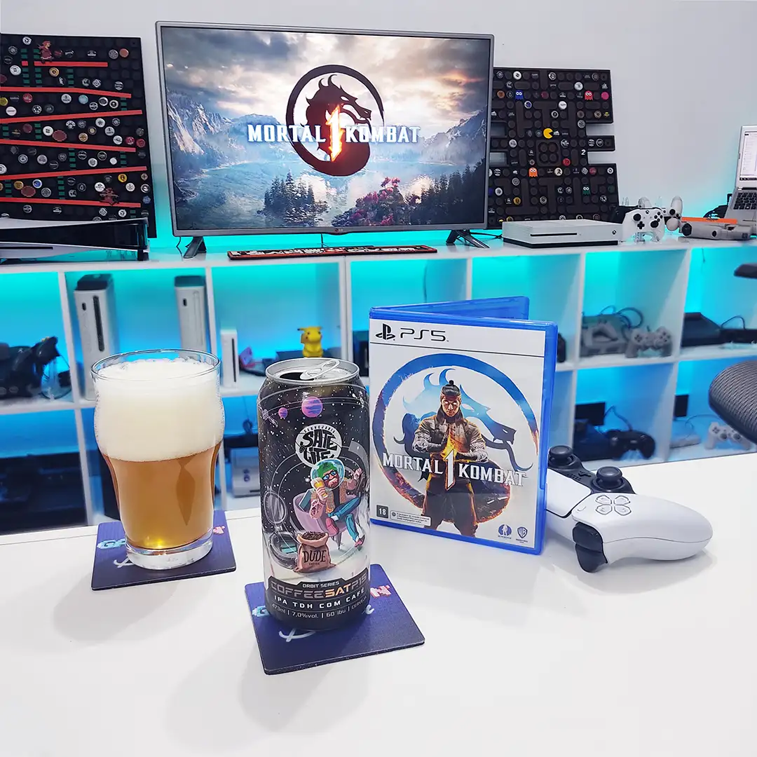 Começando Mortal Kombat 1 acompanhado da Coffeesat P.15 da Cervejaria Satélite