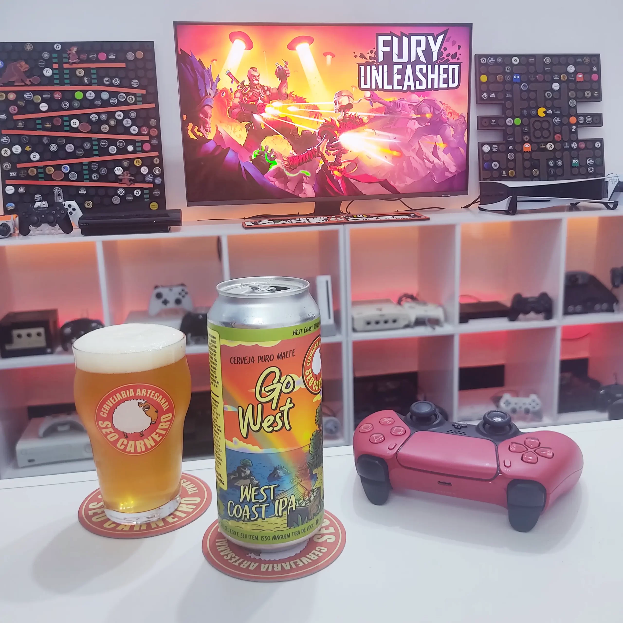 Go West da Seo Carneiro, uma West Coast IPA com Fury Unleashed no PS5