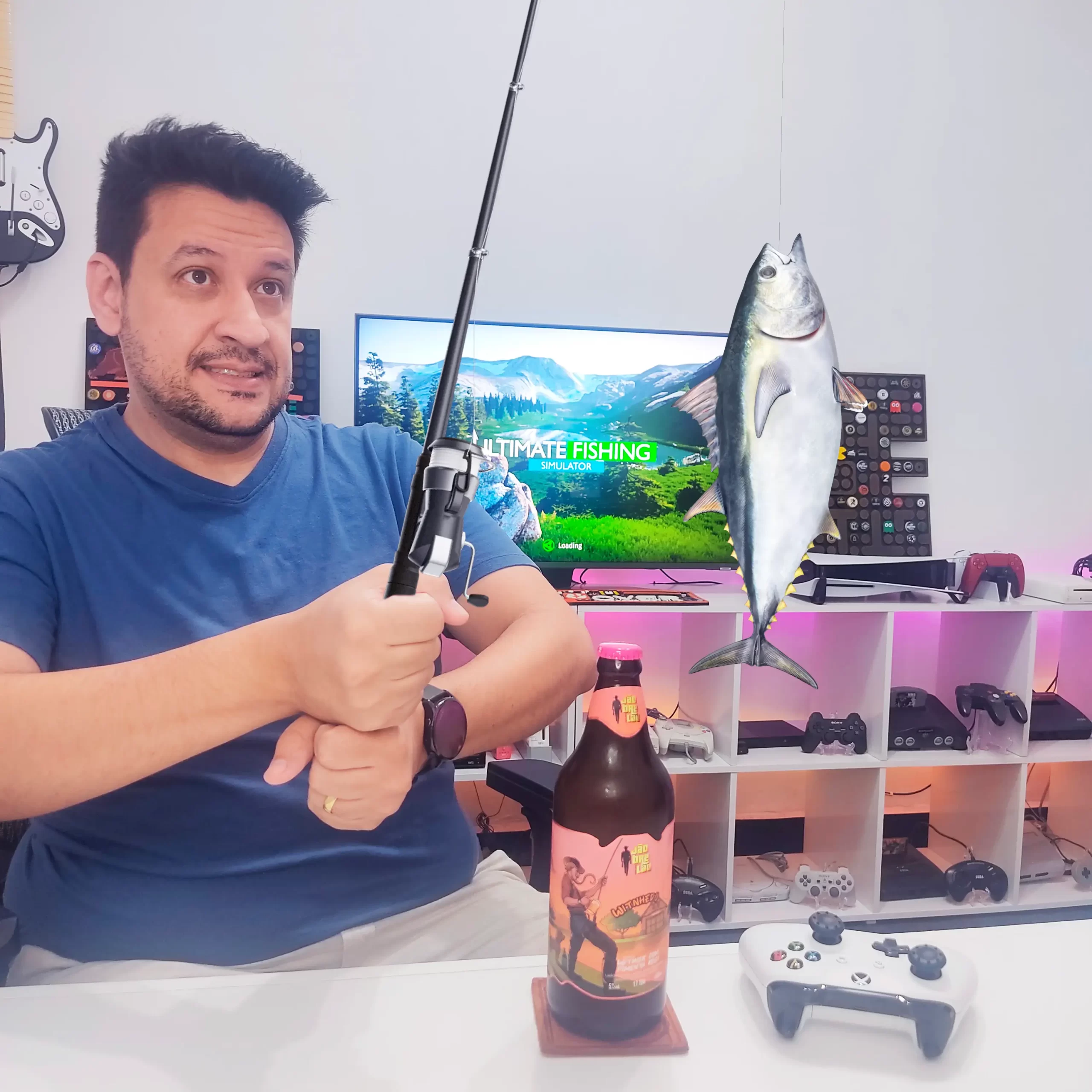 A Witbier com pimenta rosa da Jãobrelão com Ultimate Fishing Simulator