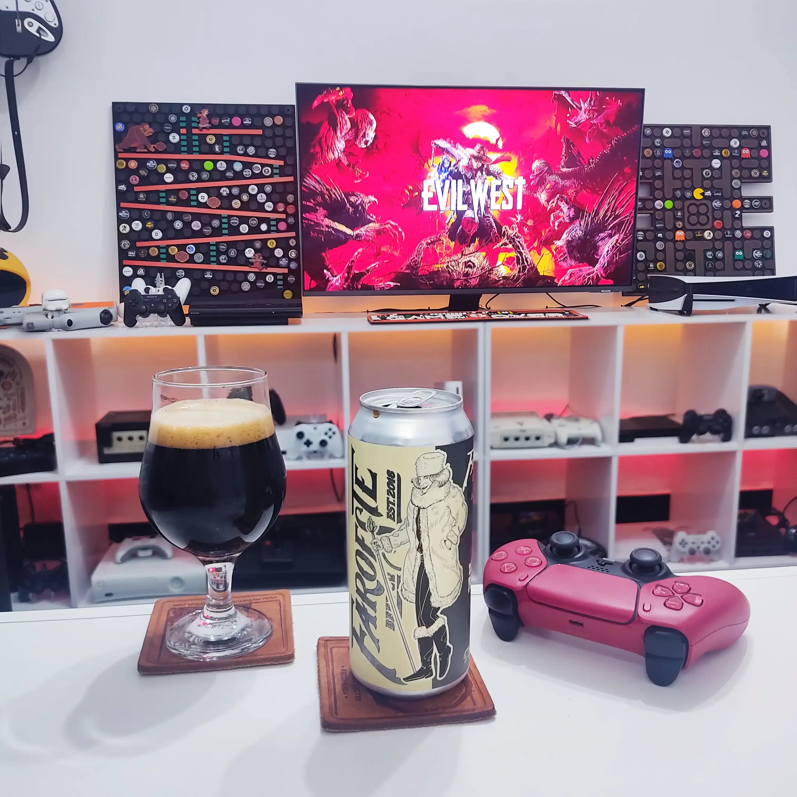 Evil West no PlayStation 5 com a poderosa Robust Porter da Faroeste Beer Co.