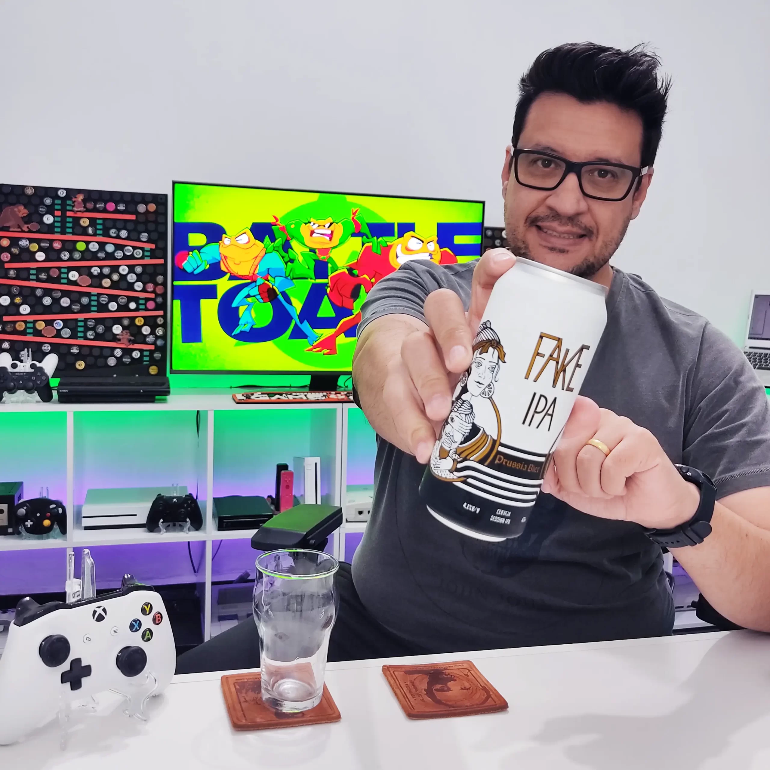 Fake IPA a Session IPA da Prussia Bier com Battletoads de 2020 no Xbox One