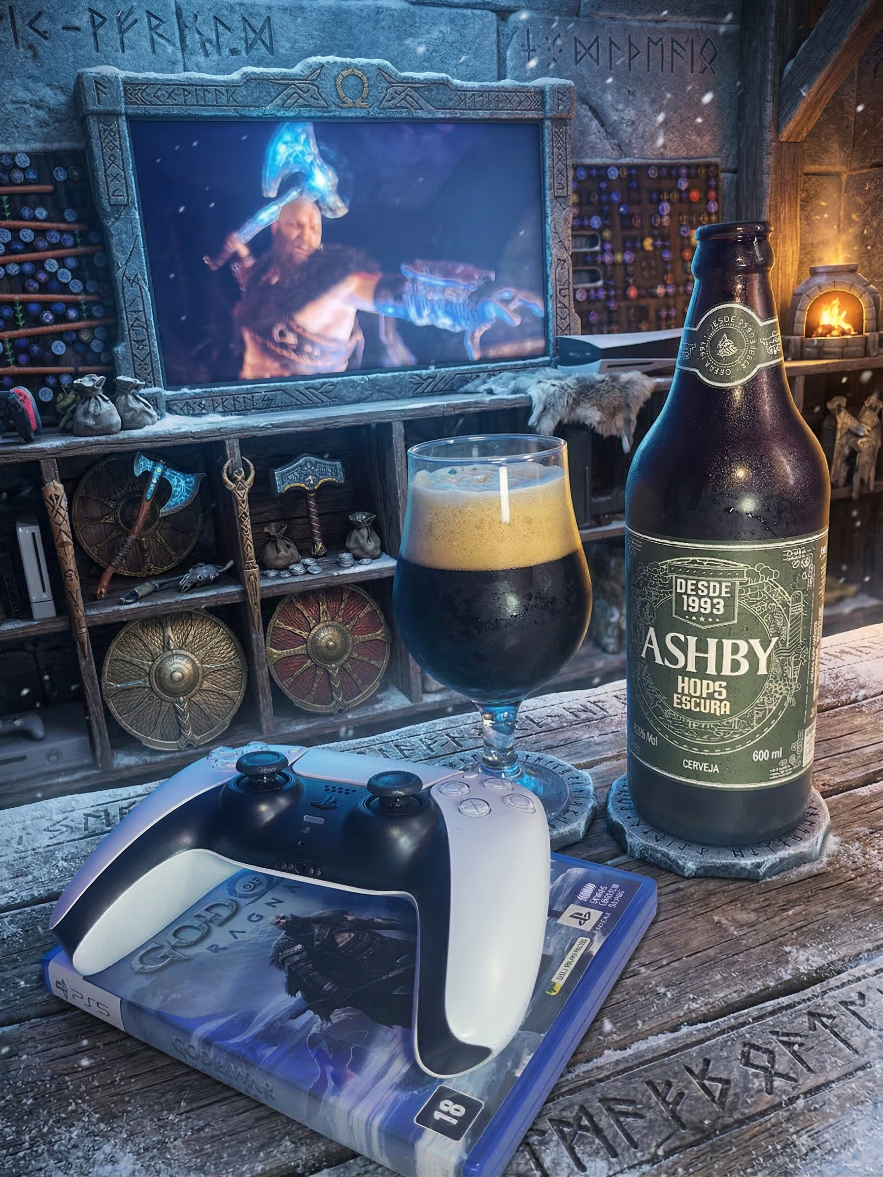 Ashby Escura Hops e God of War Ragnarök