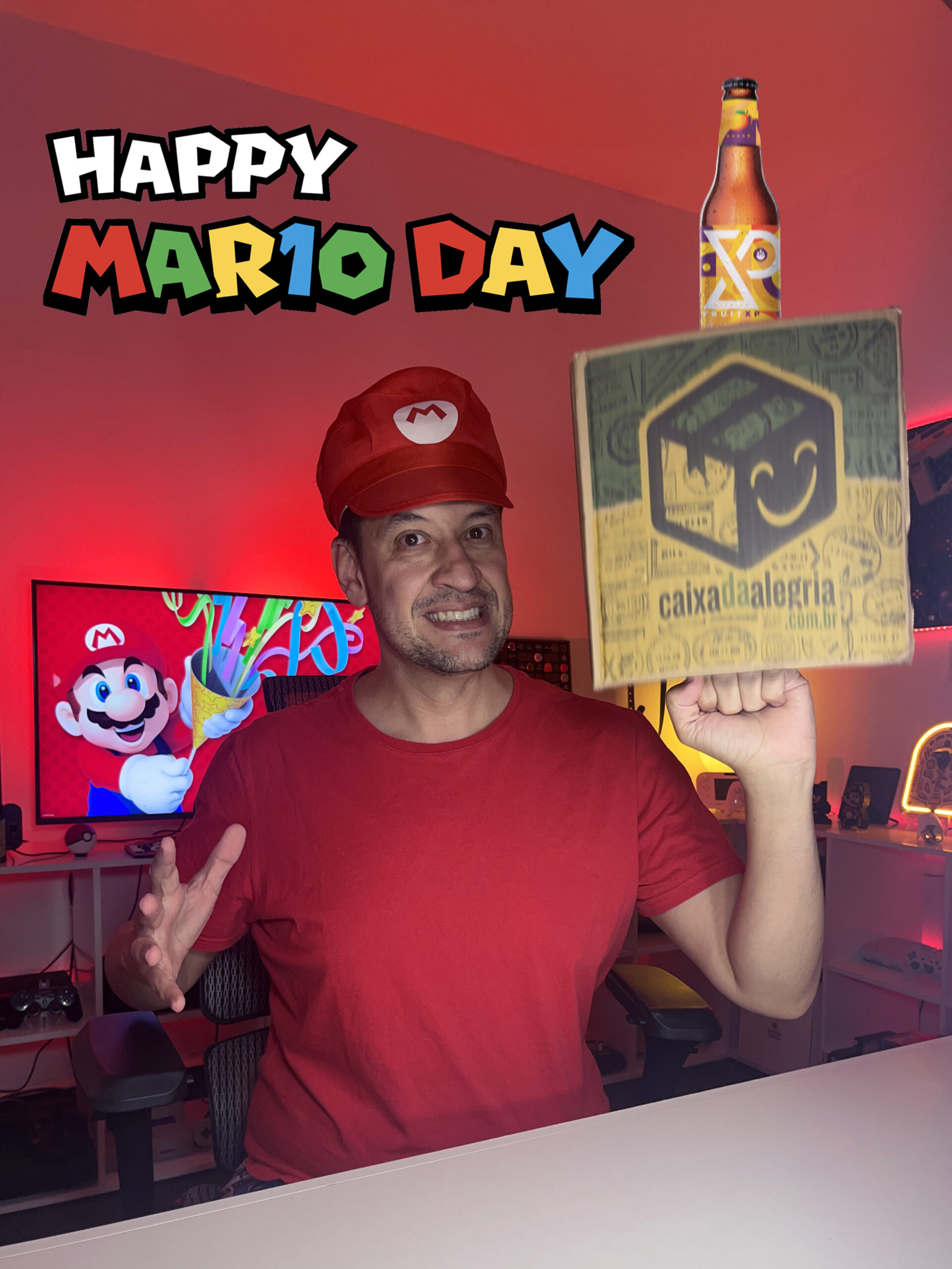 Caixa da Alegria Fruit XP Mango e o Mario Day