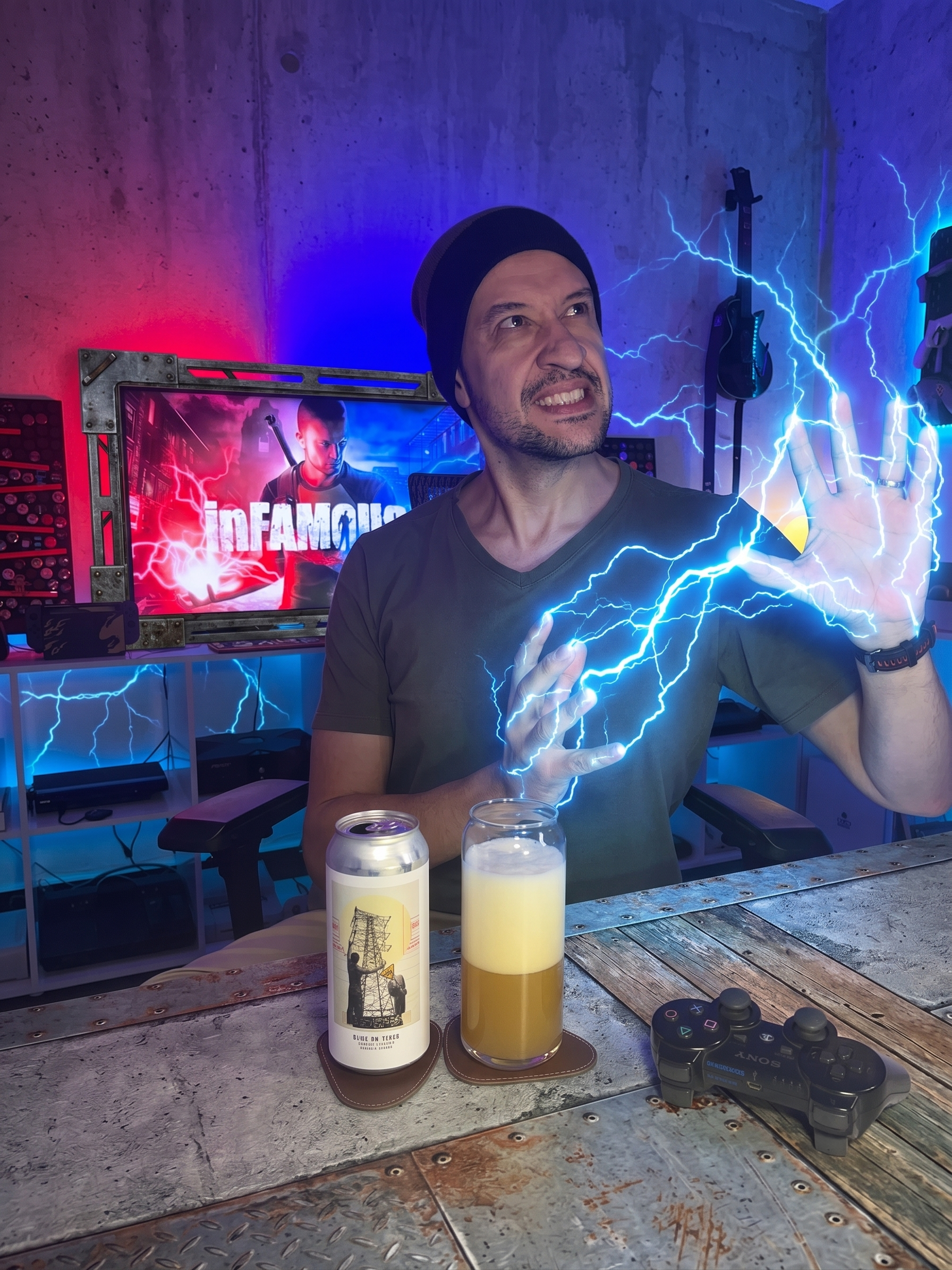 inFAMOUS 2 no PlayStation 3 com a High Voltage, collab entre Prussia Bier e Cervejaria Octopus