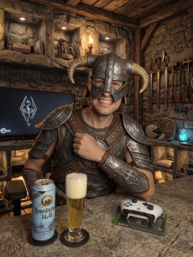 The Elder Scrolls V: Skyrim no Xbox One com a Helles da Benediktiner