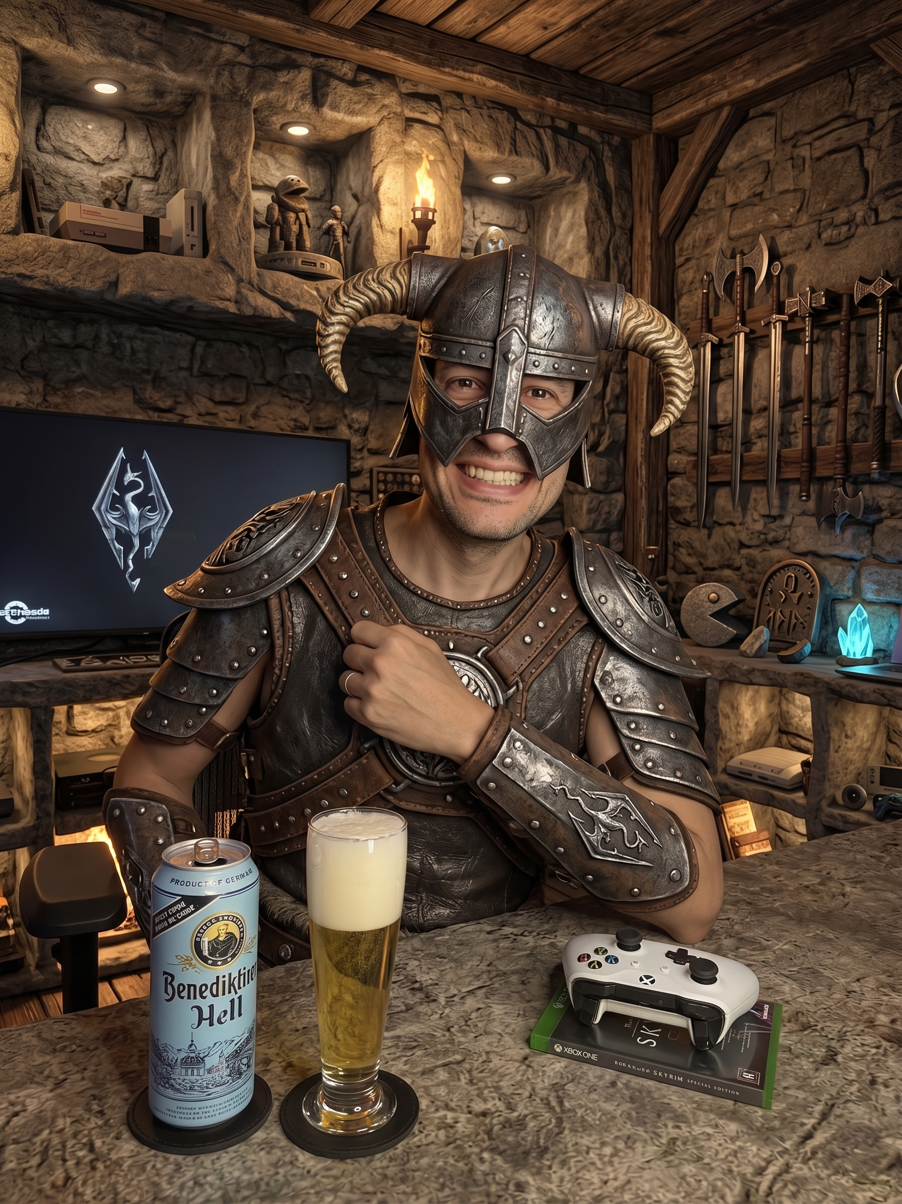 The Elder Scrolls V: Skyrim no Xbox One com a Helles da Benediktiner