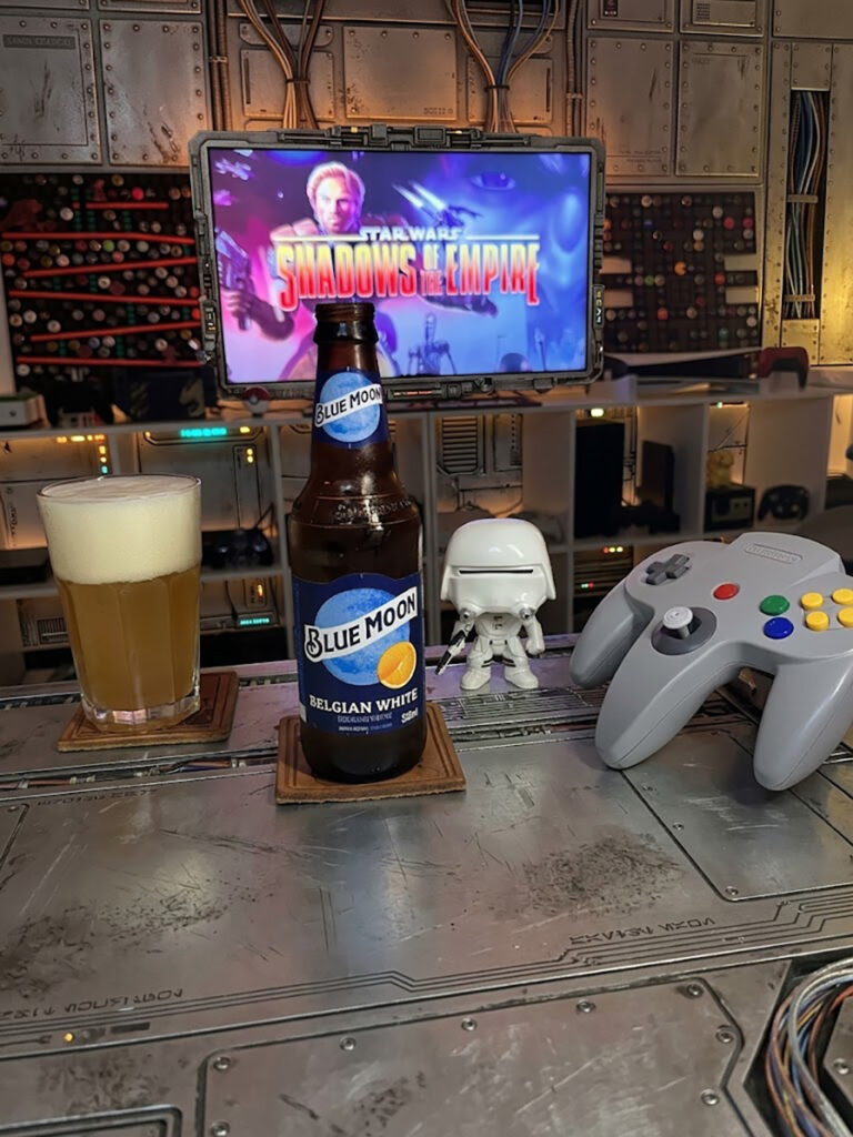 Star Wars: Shadows of the Empire no Nintendo 64 com a Blue Moon Belgian White