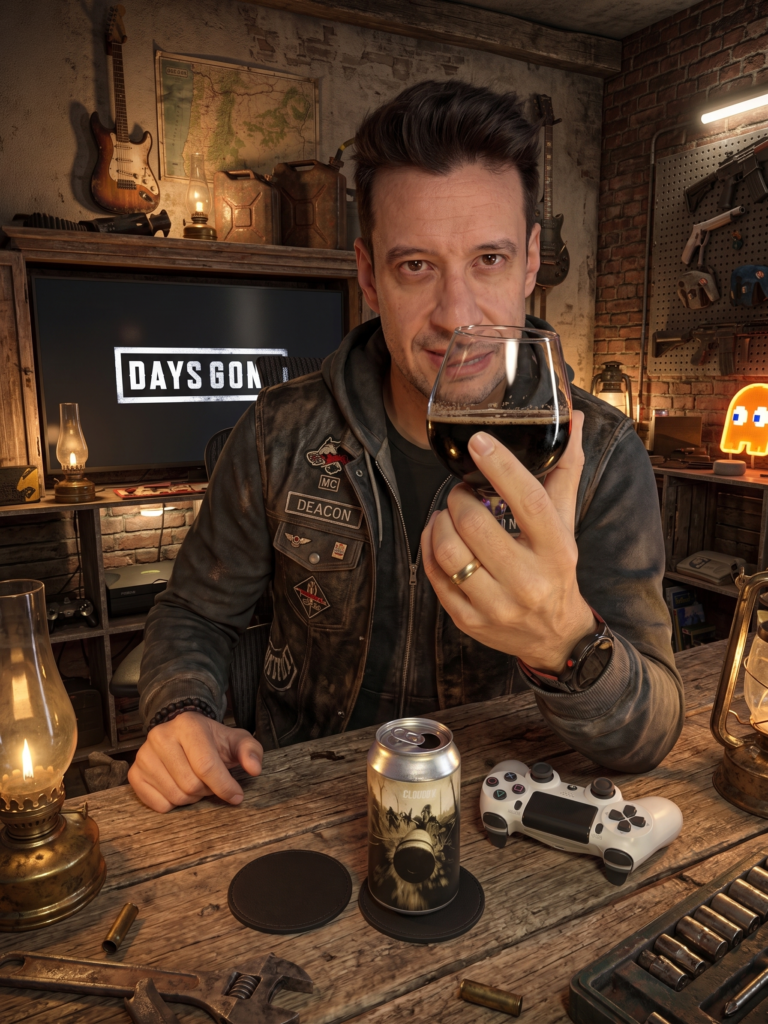 Days Gone no PS4 com a Imperial Stout Nightshot da Cloudy