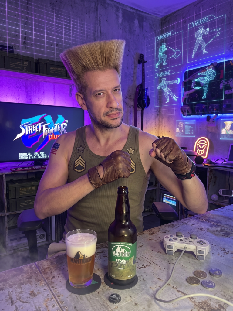 Street Fighter EX Plus Alpha no PlayStation com a IPA da Mantibier