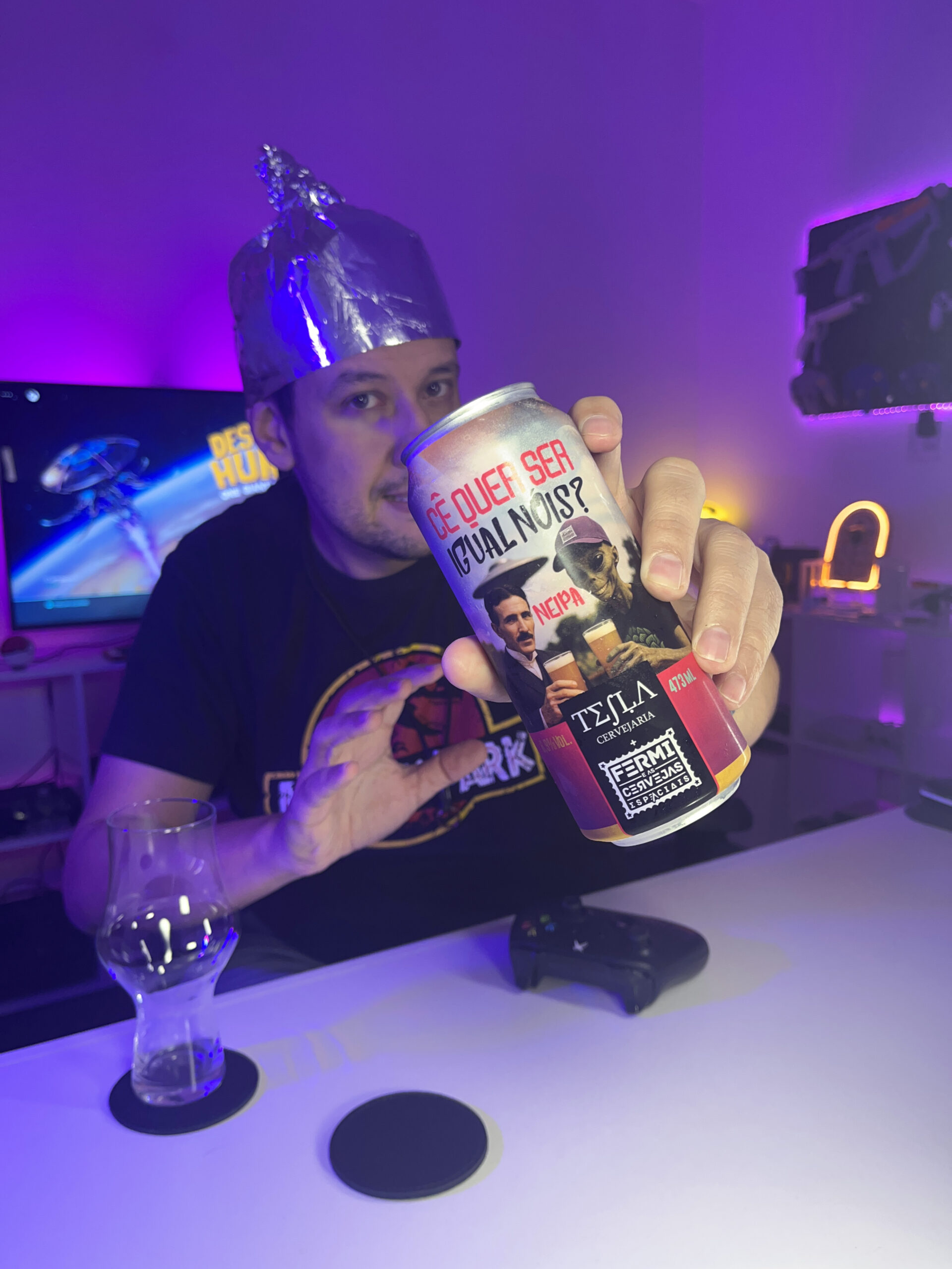 Destroy All Humans no Xbox One com a NEIPA da Tesla em collab com a Fermi