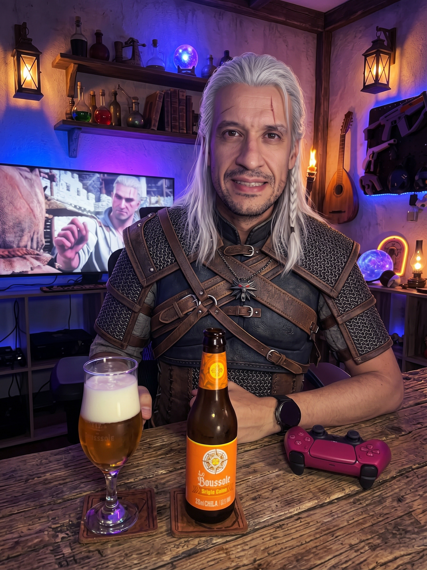 Caixa da Alegria La Boussole Belgian Golden e The Witcher 3 Wild Hunt Remastered