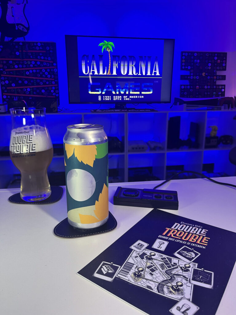 Combinação da Acapulco Dreams, West Coast IPA, com California Games no Master System 3.