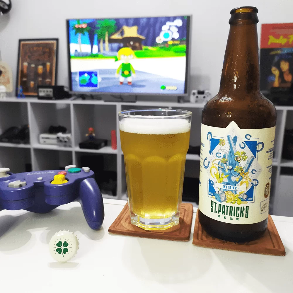 St Patrick‘s Day com a St. Patrick’s Witbier e jogando The Legend of Zelda: The Wind Waker