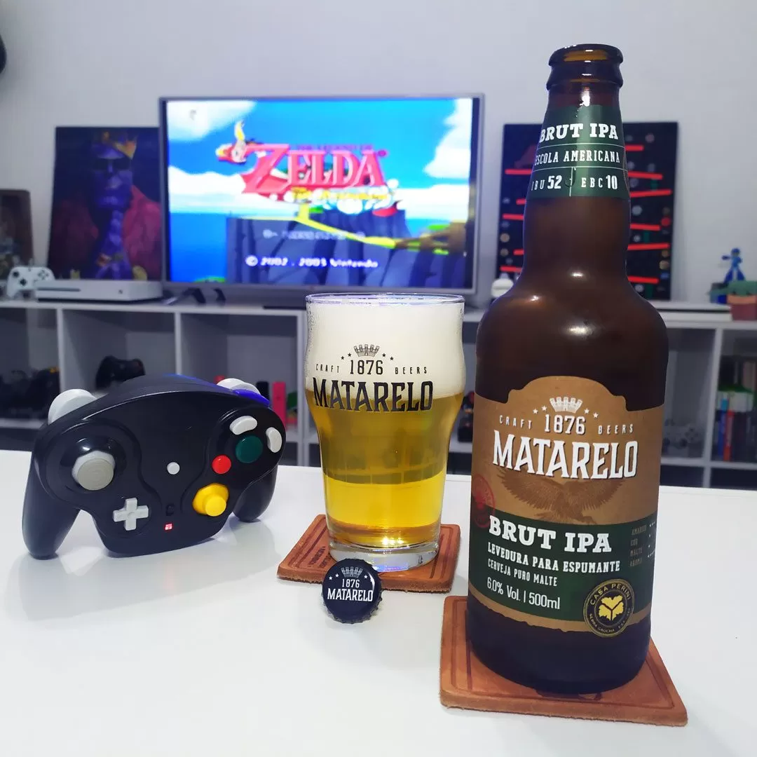 Começando Zelda The Wind Waker bem acompanhado, com a Brut IPA da Matarelo