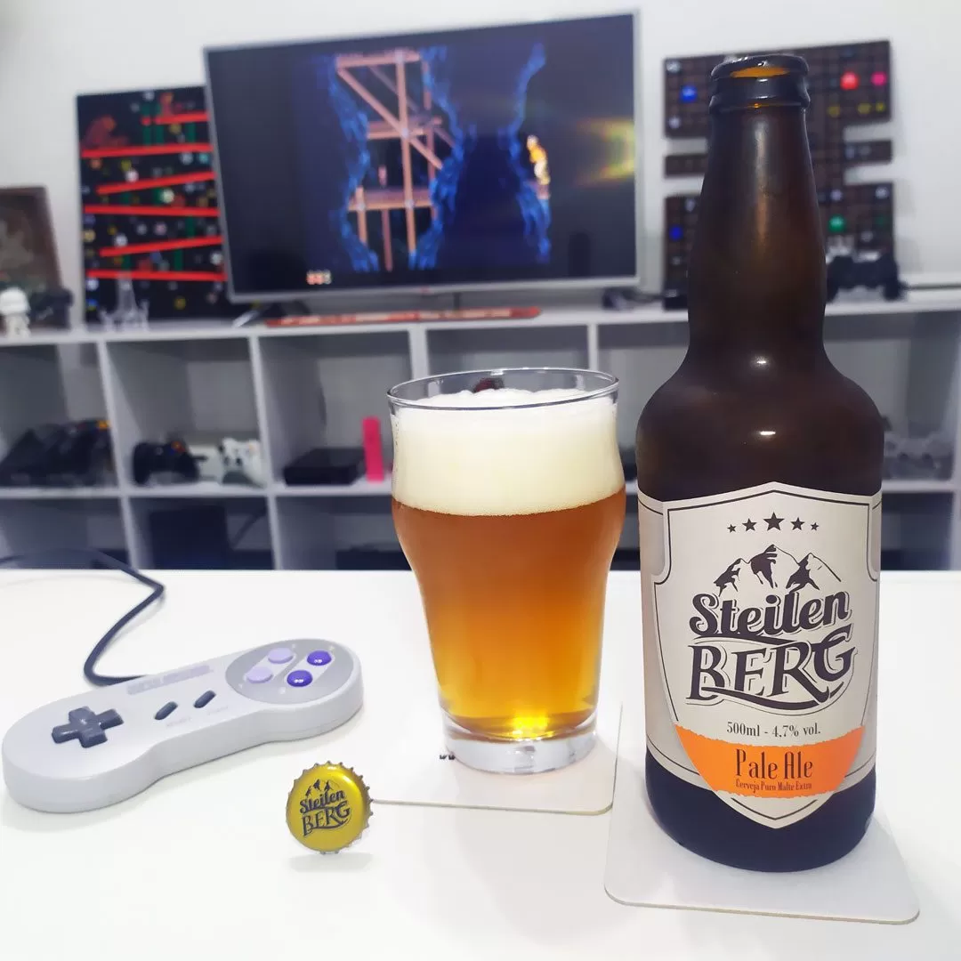 Steilen Berg Pale Ale com Prince of Persia no Super Nintendo