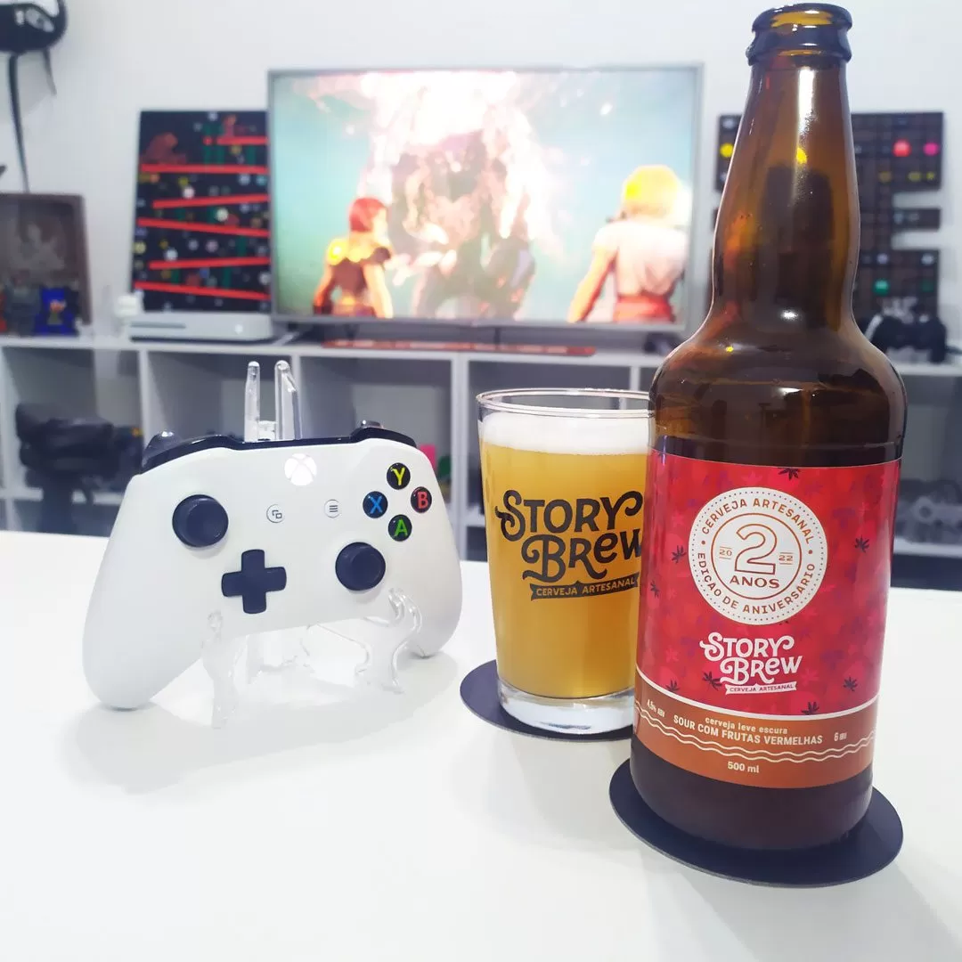 A Sour de frutas vermelhas da Story Brew com Immortals Fenyx Rising