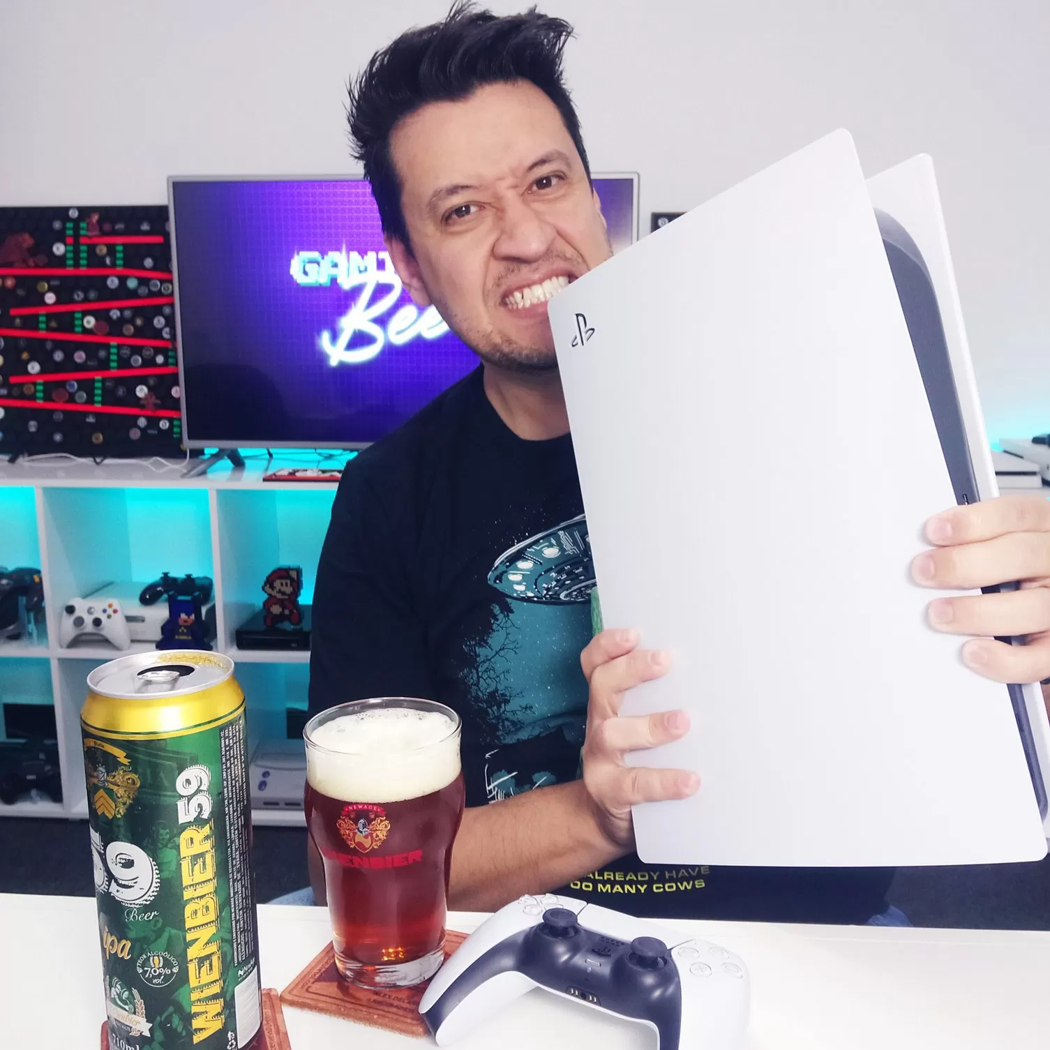 Gaming N' Beer apresentando PlayStation 5 (PS5) com a IPA da Wienbier