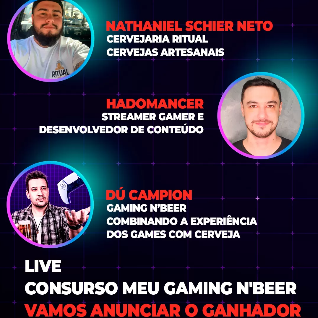 Live da votação do Concurso "Meu Gaming N'Beer"